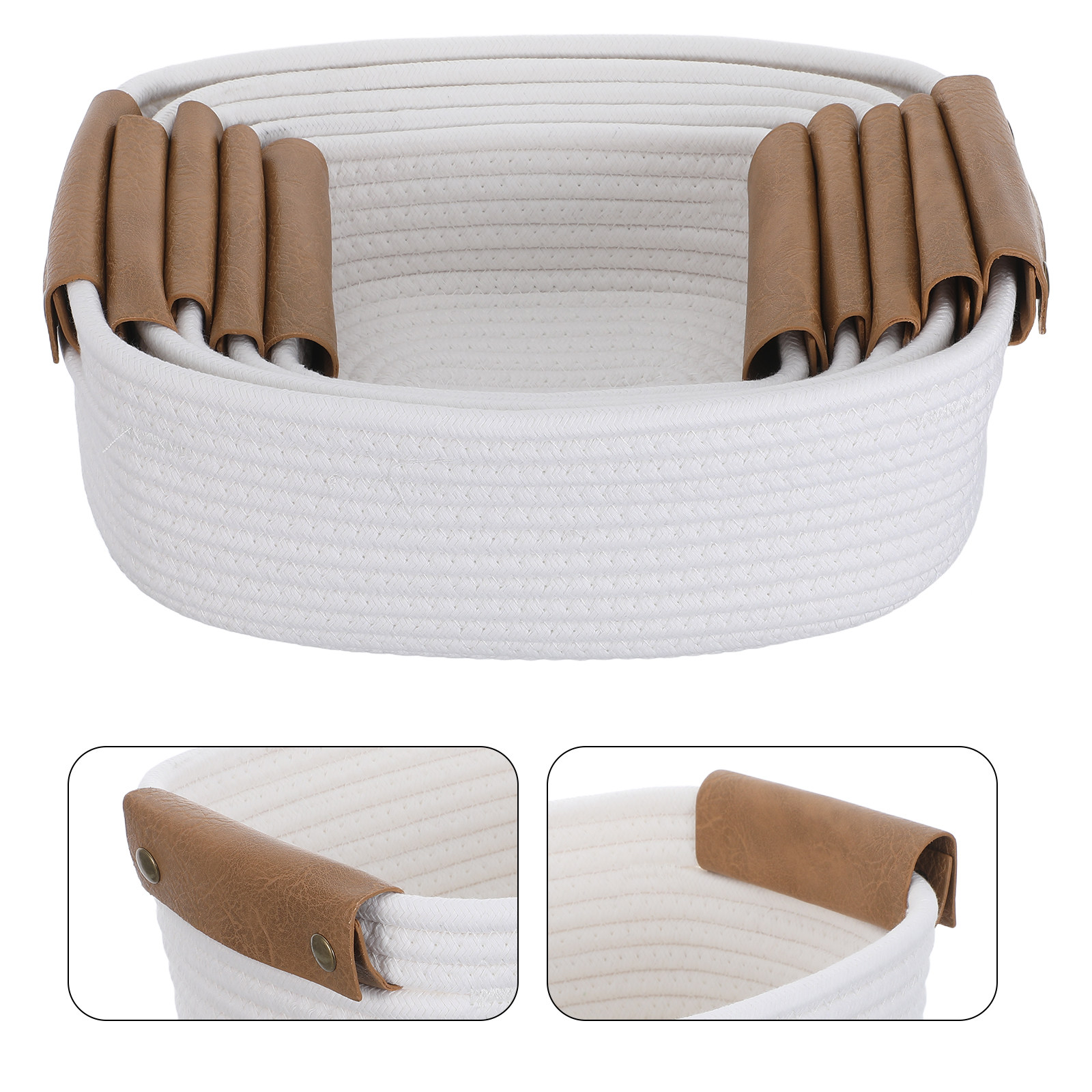 Baby Nursery Handles - 5Pcs Set Keranjang Anyaman, Keranjang Penyimpanan