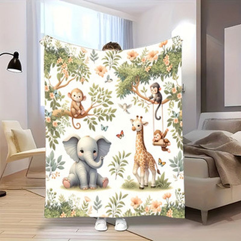 Baby Nursery Jungle Animals - Selimut Bayi Hewan Hutan Cat Air