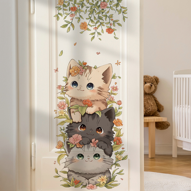 Baby Nursery Ideas Girl - Stiker dinding anak vinil kucing lucu