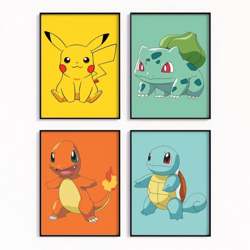 Baby Nursery Hanging Decor - Poster kartun Anime Pokemon Pokemon Pikachu