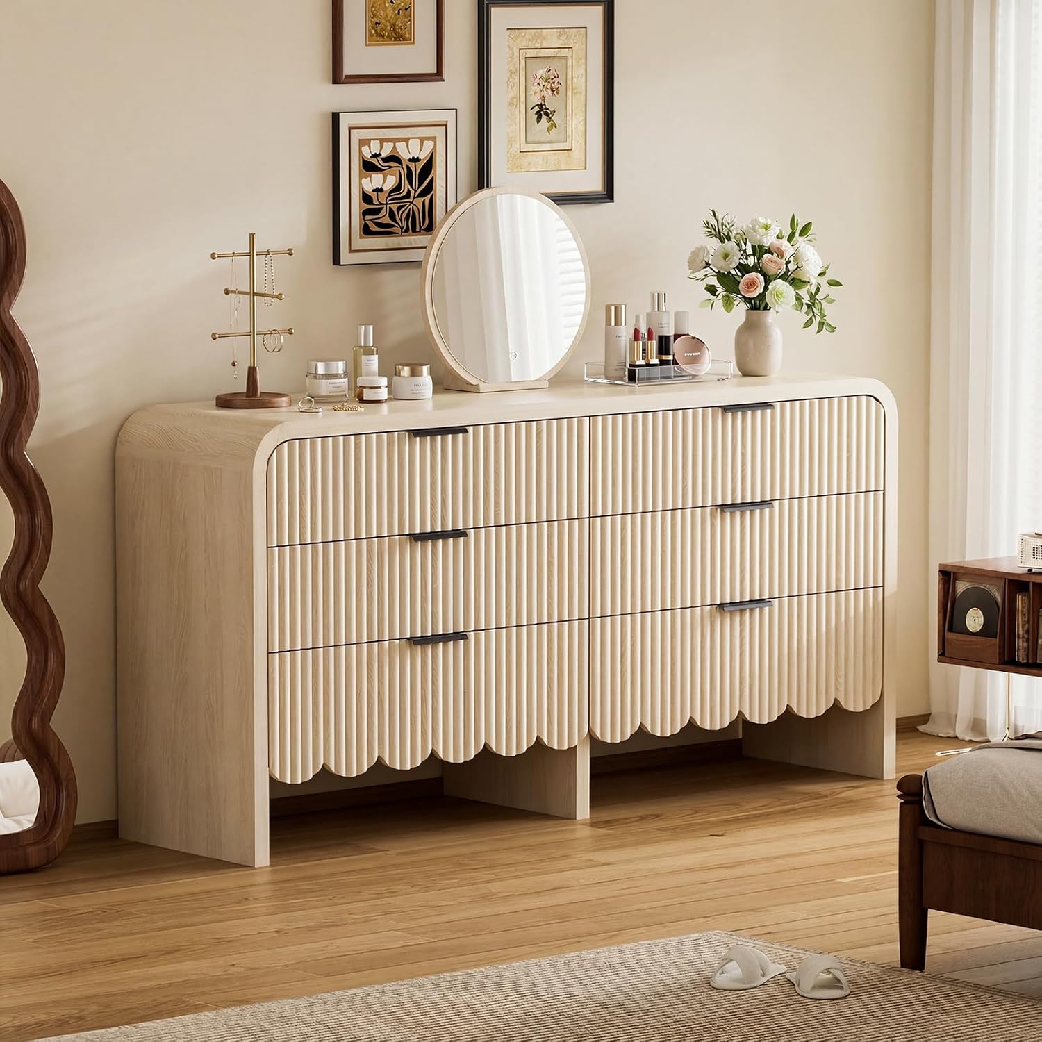 Baby Nursery Handles - Lemari Pakaian Kayu 6 Laci, Laci