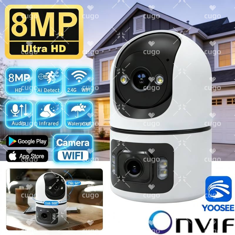 Baby Monitor Split Screen - Kamera IP WiFi 8MP Monitor Bayi