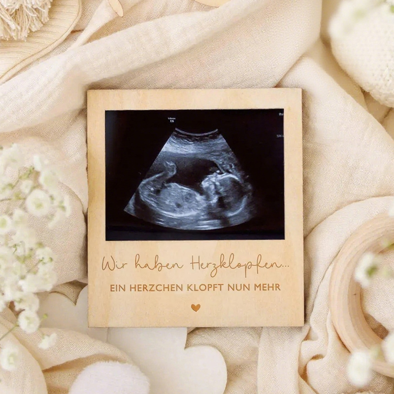 Baby Nursery Images - Bingkai Foto Kayu untuk Pengumuman Kehamilan