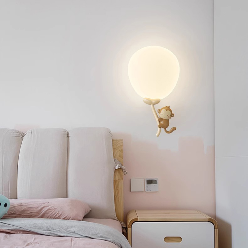 Baby Nursery Knobs - Lampu dinding kamar anak-anak, Balon Beruang