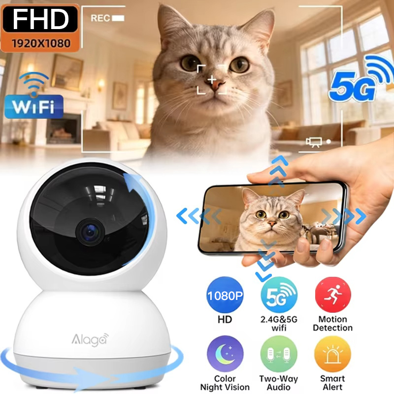Baby Monitor Split Screen - Kamera Keamanan WiFi Pintar Dual Band