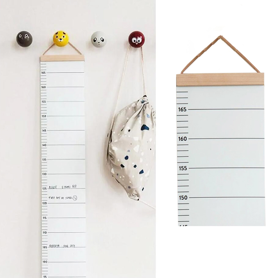Baby Nursery Hanging Decor - Nordic anak-anak penggaris tinggi kanvas menggantung