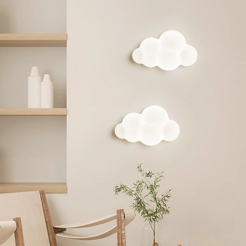 Baby Nursery Knobs - Lampu Dinding Awan Putih Lampu Bintang