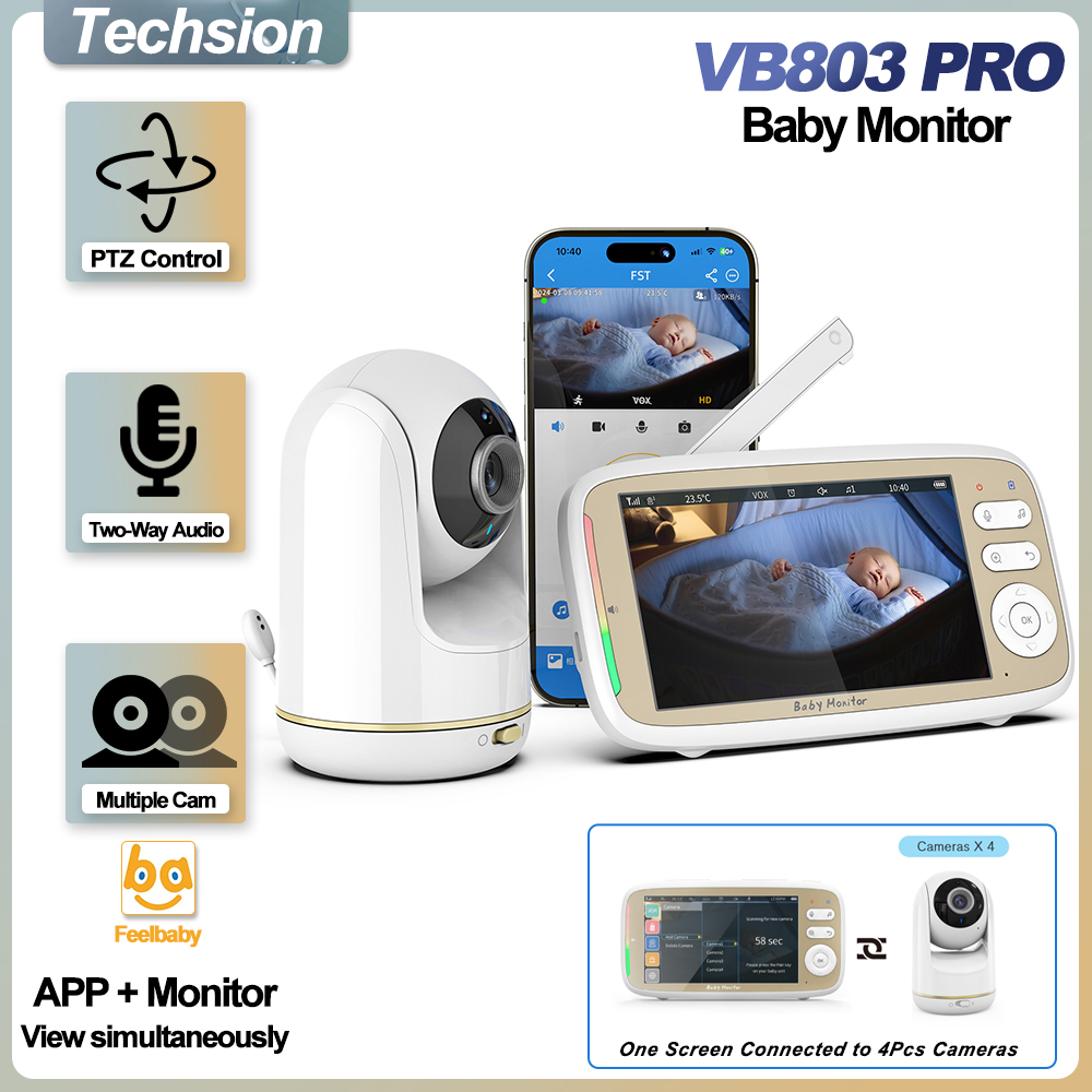 Baby Monitor Split Screen - VB803 PRO HD 720P Monitor Bayi