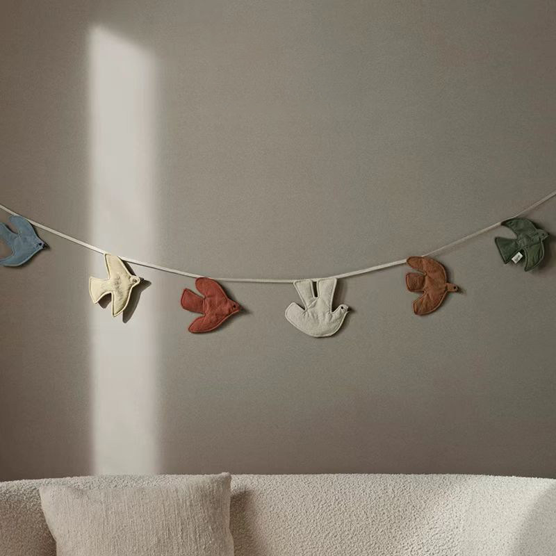 Baby Nursery Bunting - Dekorasi Gantung Burung Gaya Nordik, Ornamen