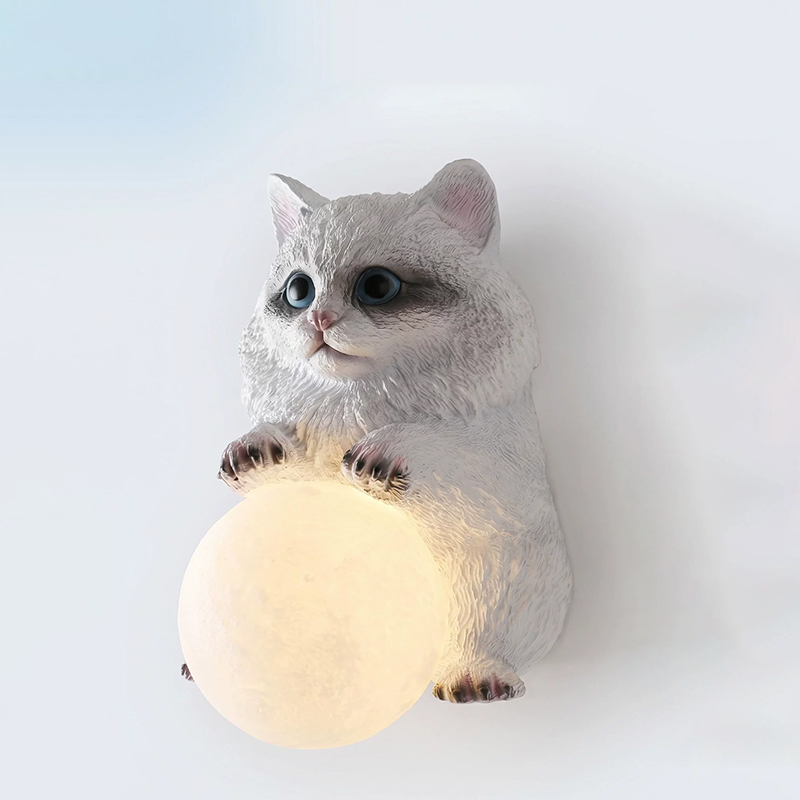 Baby Nursery Knobs - Lampu Dinding Muppet Cat Moon Lampu