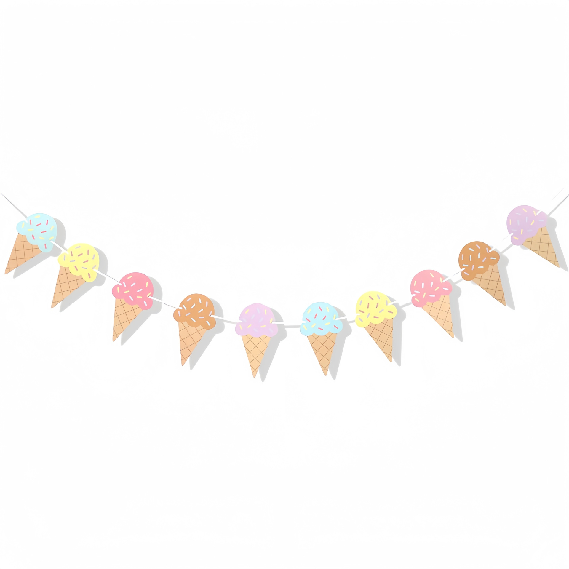 Baby Nursery Hanging Decor - Hiasan Dinding Kertas Bertema Es Krim