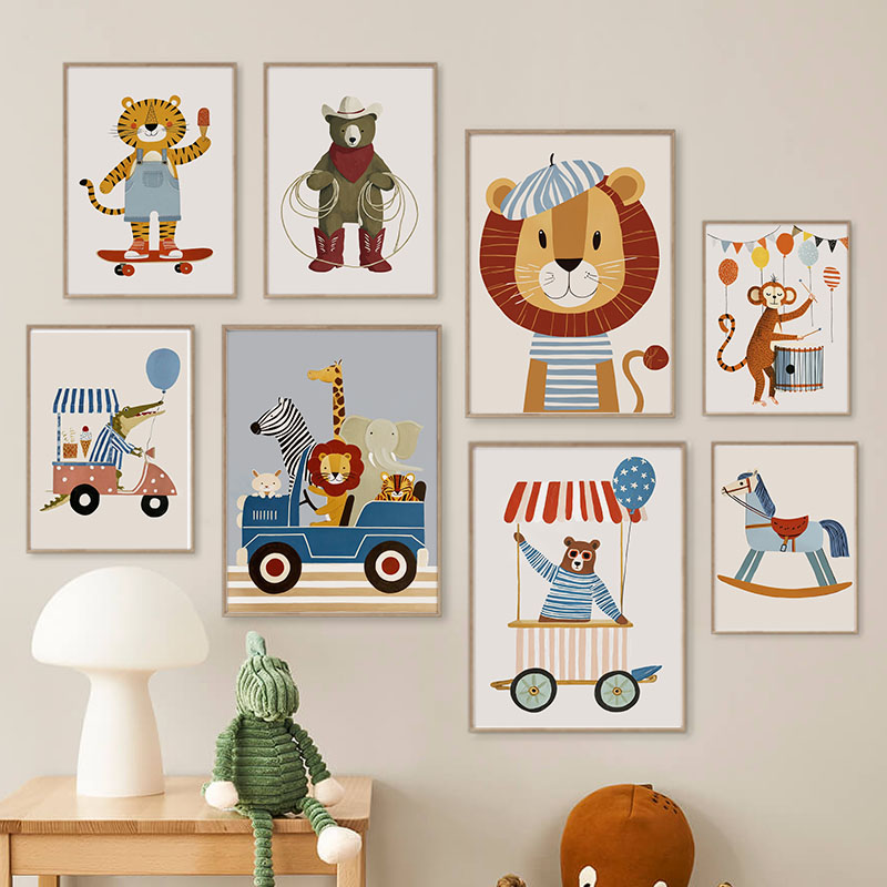 Baby Nursery Images - Lukisan Kanvas Seni Dinding Kamar Bayi