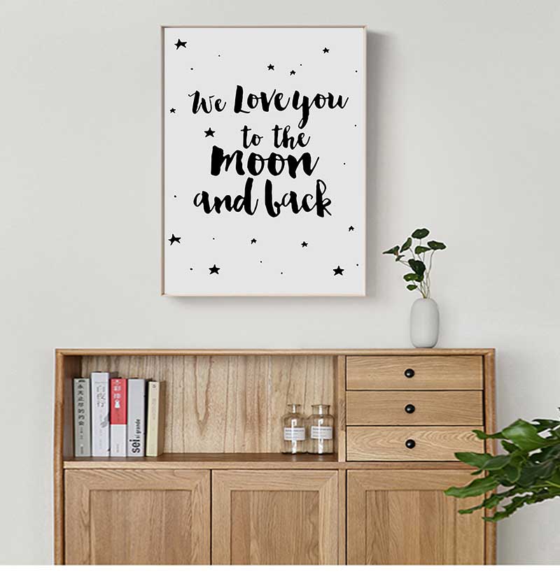 Baby Nursery Picture Frames - Poster Tanda Bintang Lukisan Kanvas Kamar