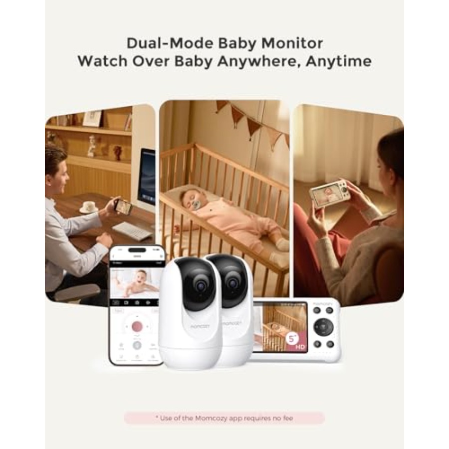 Monitor bayi WiFi pintar untuk - Baby Monitor Split Screen ulasan dan harga
