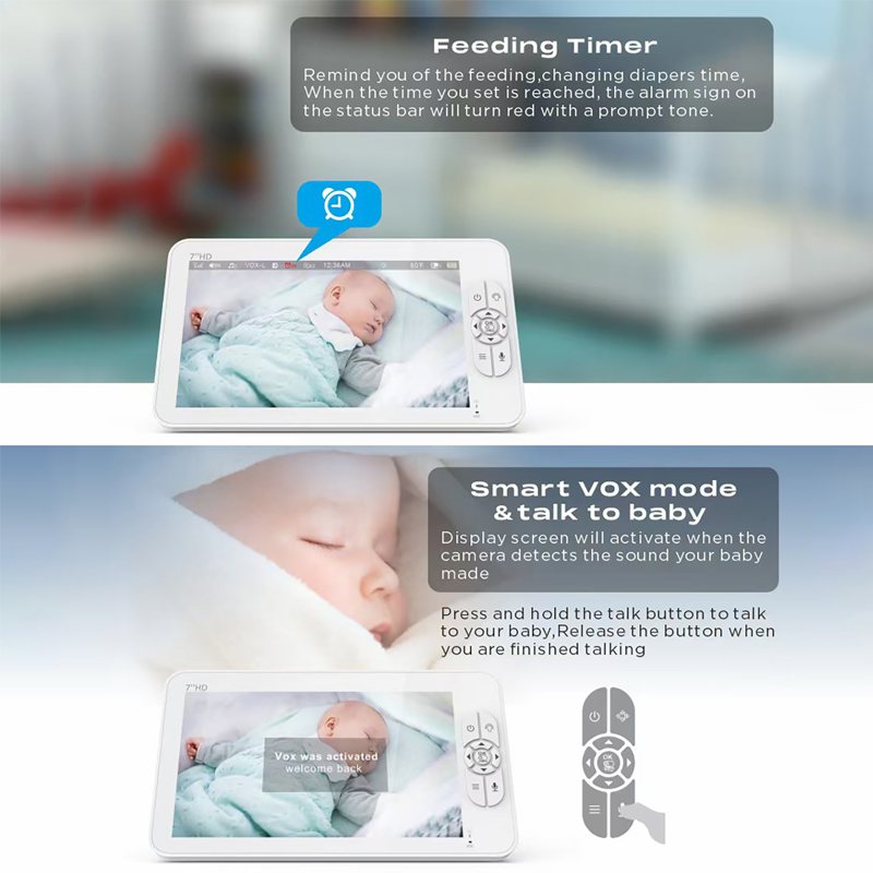Monitor Bayi Video 7.0 Inci 10 - Baby Monitor Split Screen ulasan dan harga