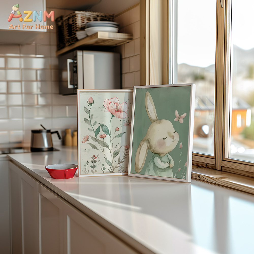 3 Buah Seni Dinding Kanvas Kel - Baby Nursery Picture Frames ulasan dan harga