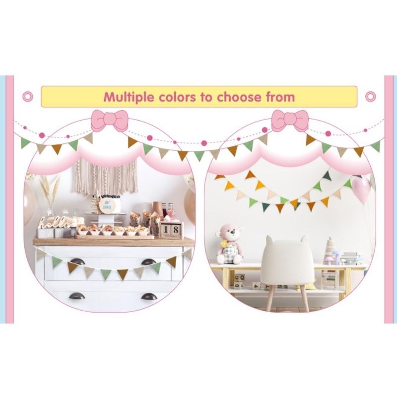 Indah Nursery Room Bunting Dek - Baby Nursery Bunting ulasan dan harga