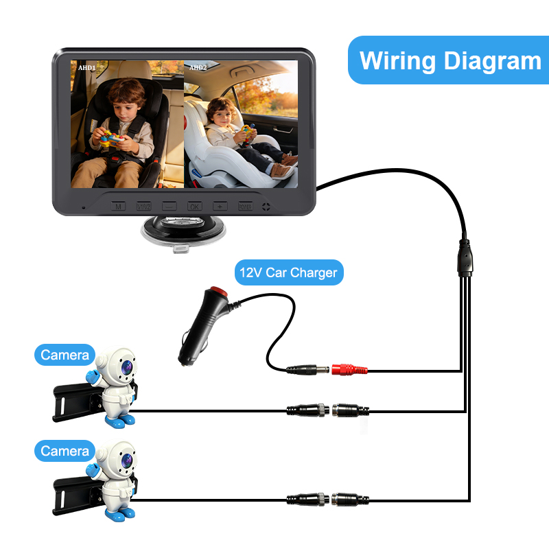 Kamera Mobil Bayi Plug & Play  - Baby Monitor Split Screen ulasan dan harga