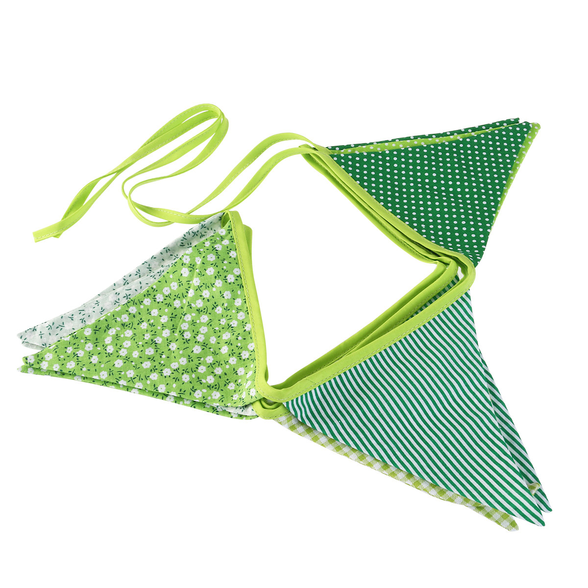 12 Buah Bendera Segitiga Hijau - Baby Nursery Bunting ulasan dan harga