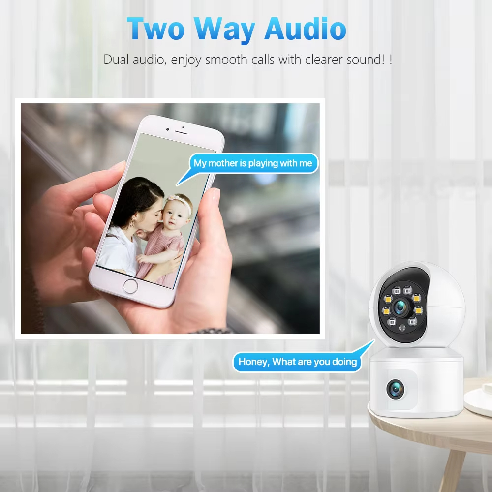 Kamera IP WiFi ICSEE 6MP Lensa - Baby Monitor Split Screen ulasan dan harga