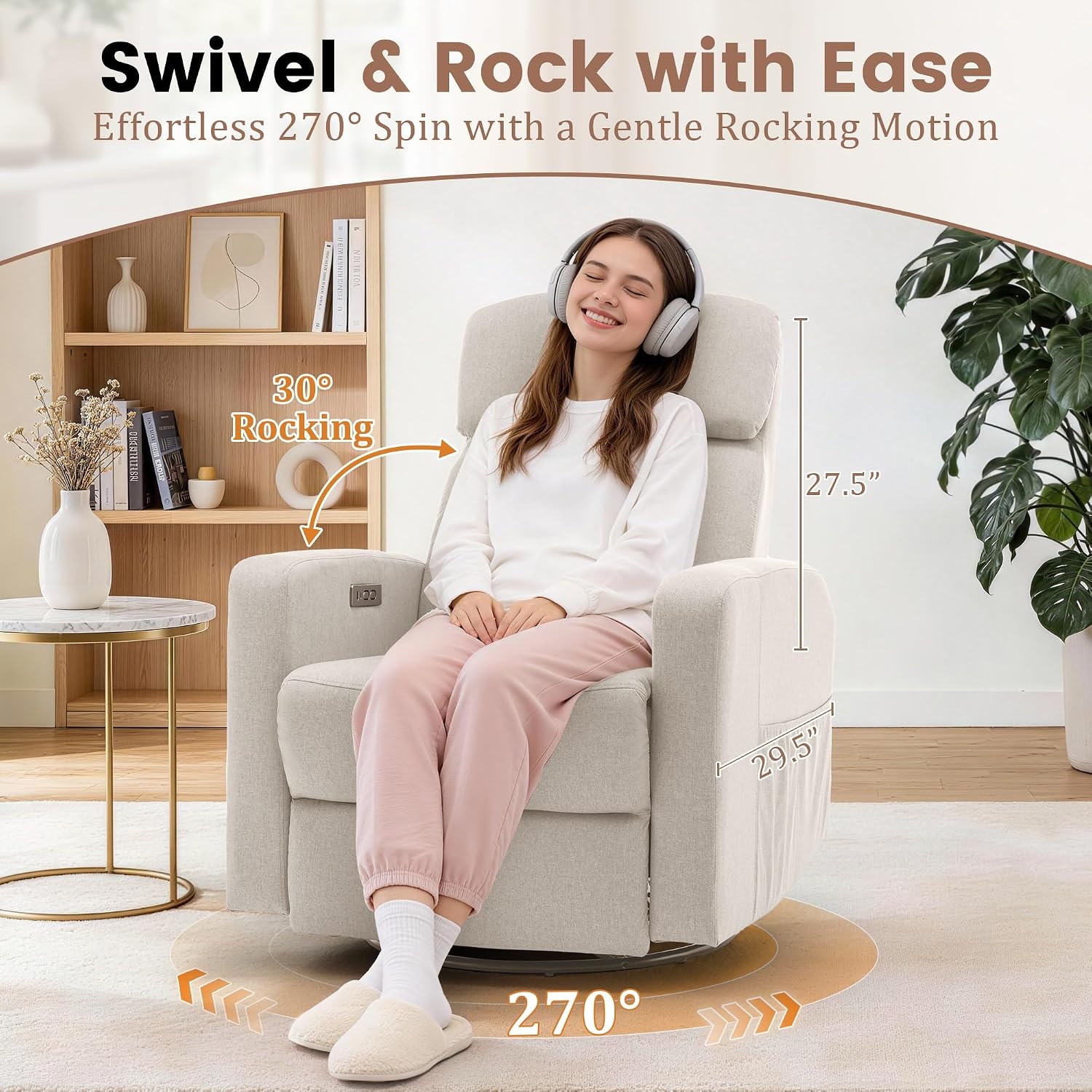 Kursi Recliner Elektrik untuk  - Rocking Chair Nursery ulasan dan harga