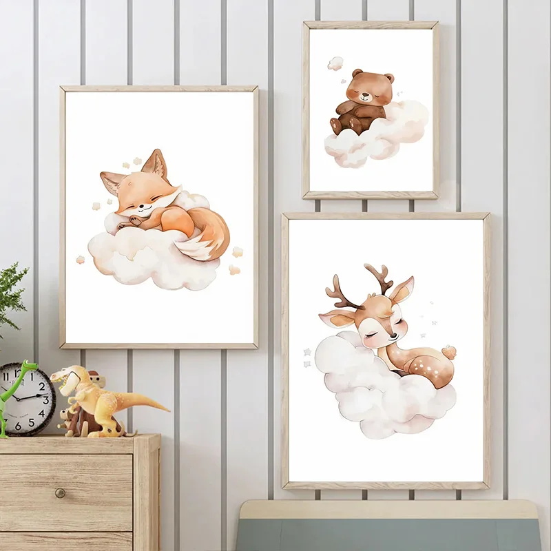 Seni Dinding Lucu Rakun Rubah  - Baby Nursery Picture Frames ulasan dan harga
