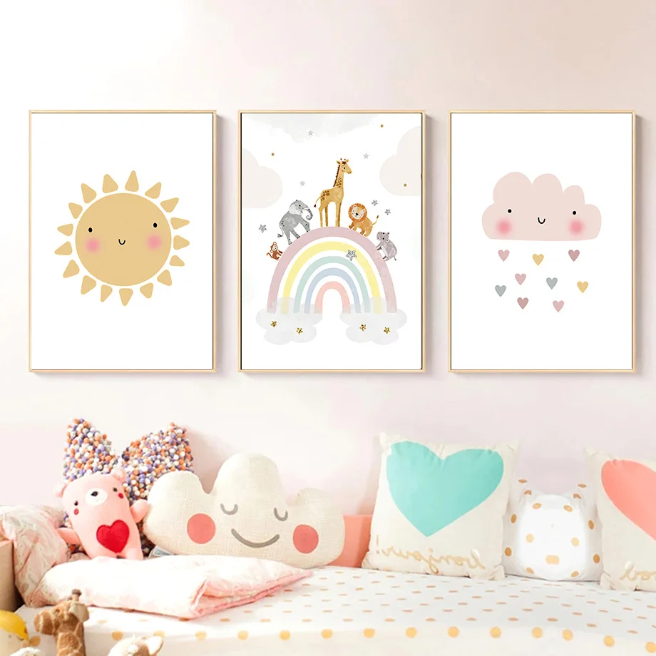 Jerapah Gajah Balon Udara Mata - Baby Nursery Hanging Decor ulasan dan harga