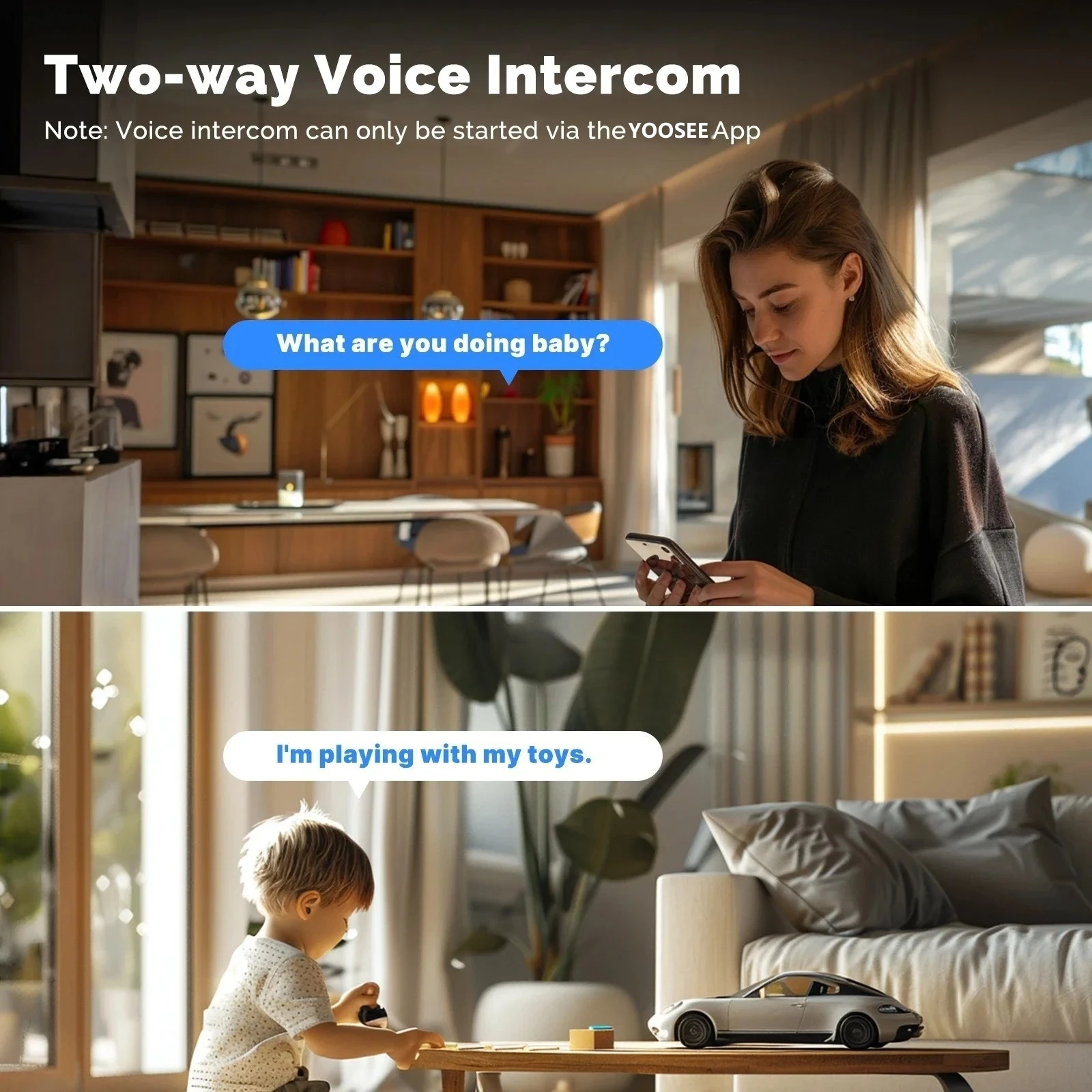 Kamera IP WiFi 8MP Monitor Bay - Baby Monitor Split Screen ulasan dan harga