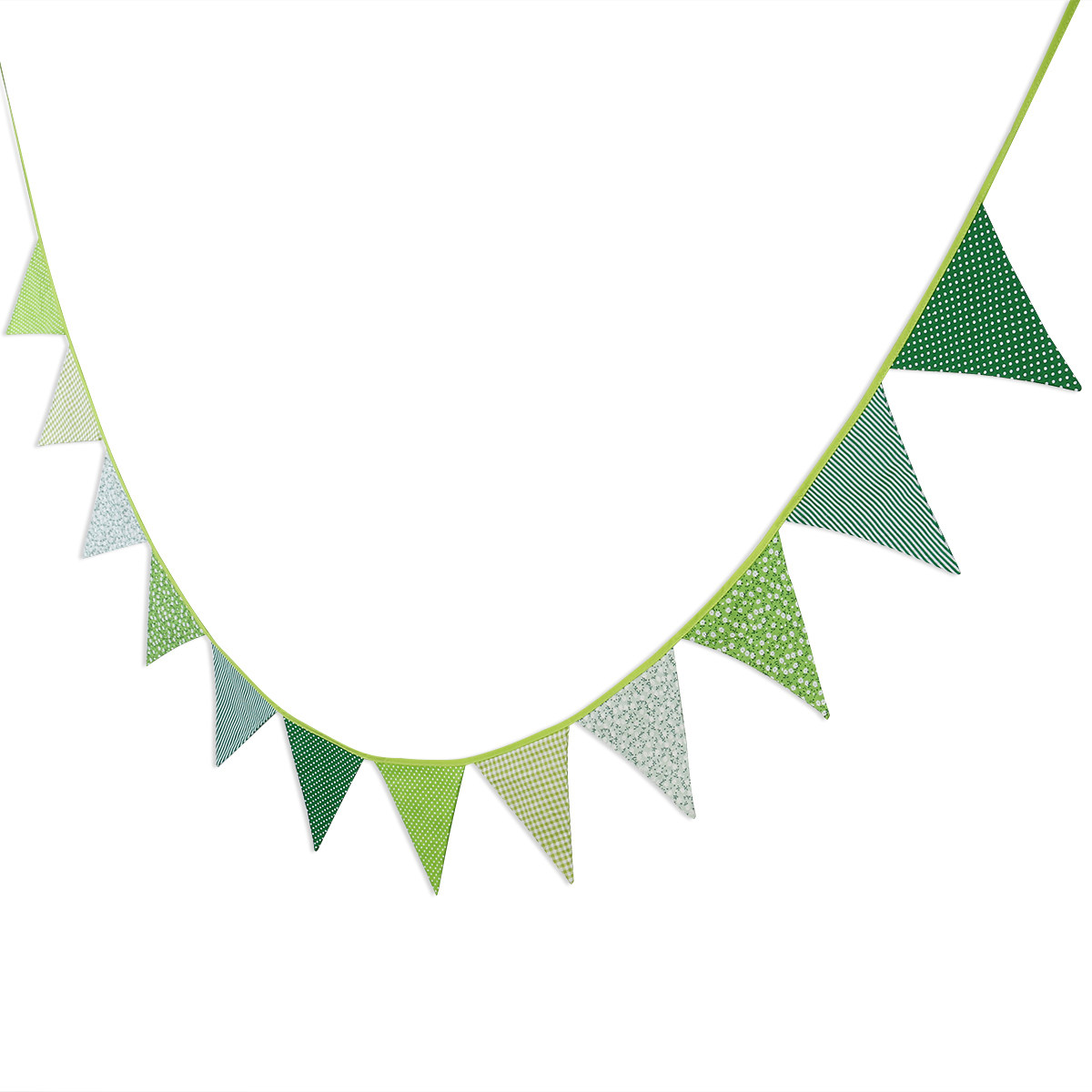 12Pcs Bendera Segitiga Katun D - Baby Nursery Bunting ulasan dan harga