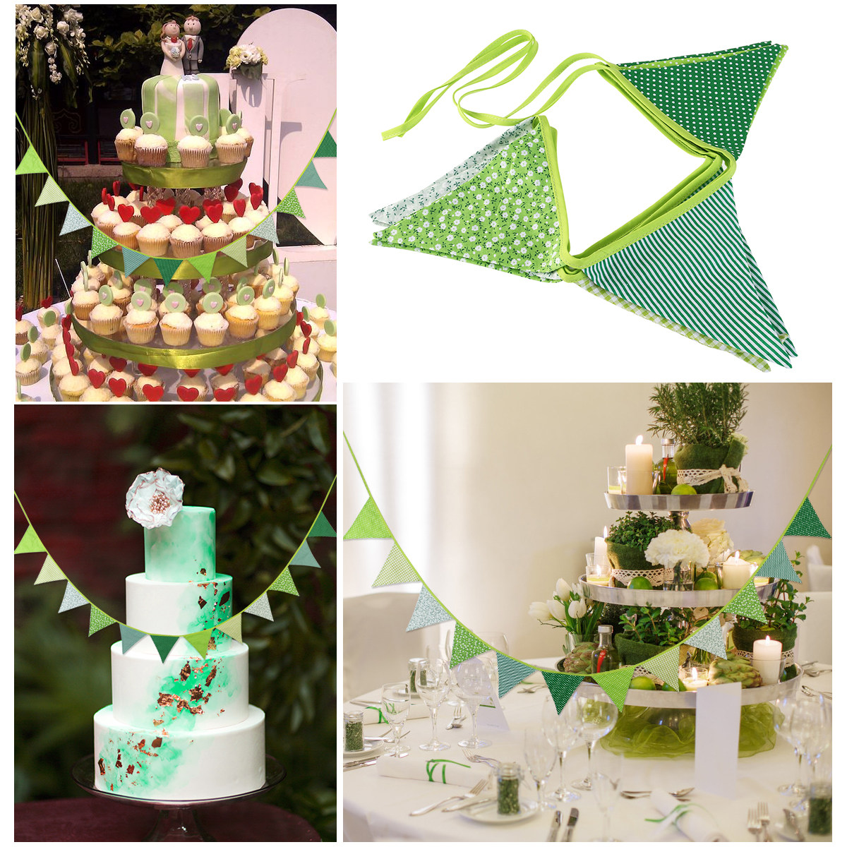 12Pcs Bendera Segitiga Katun D - Baby Nursery Bunting ulasan dan harga