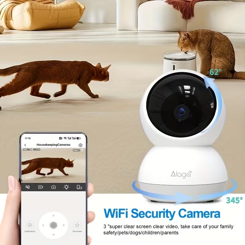 Kamera Keamanan WiFi Pintar Du - Baby Monitor Split Screen ulasan dan harga