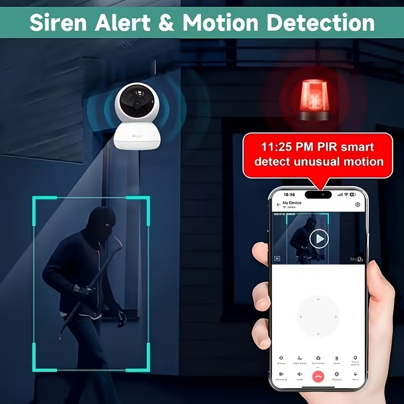 Kamera Keamanan WiFi Pintar Du - Baby Monitor Split Screen ulasan dan harga