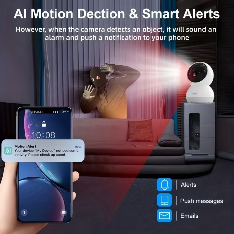 Kamera Keamanan WiFi Pintar Du - Baby Monitor Split Screen ulasan dan harga