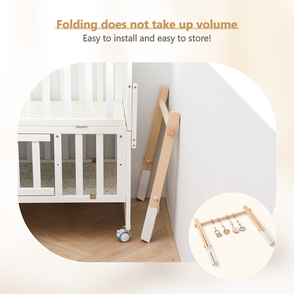 Mainan Rak Olahraga Kayu, Gym  - Baby Nursery Shelf ulasan dan harga