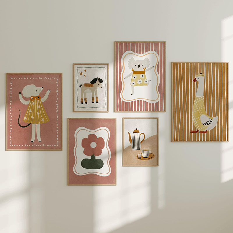 Poster Bunga Kopi Koala Kuda A - Baby Nursery Images ulasan dan harga