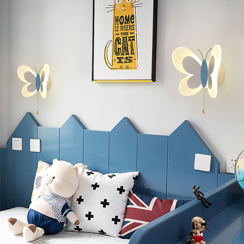 Lampu Dinding Kartun Lucu Biru - Baby Nursery Knobs ulasan dan harga