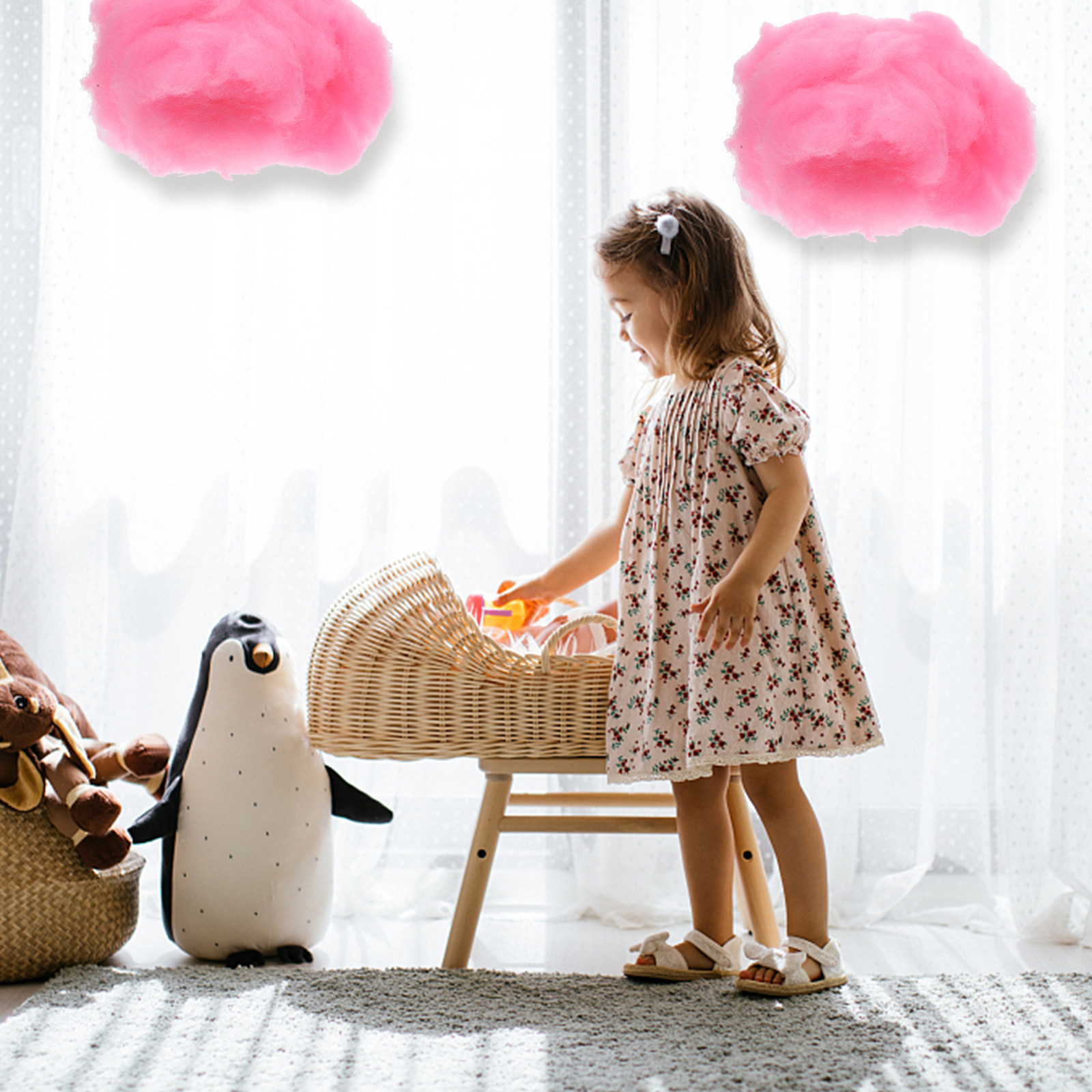 4 Buah Hiasan Gantung Awan Dek - Baby Nursery Hanging Decor ulasan dan harga