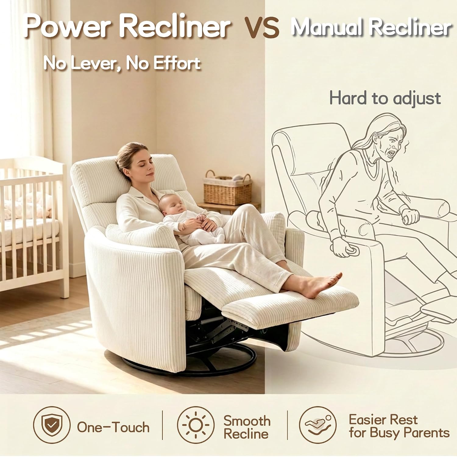 Kursi Goyang Elektrik untuk Ba - Rocking Chair Nursery ulasan dan harga