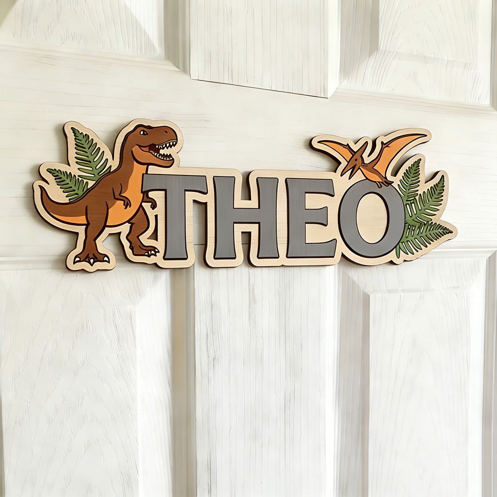 Tanda Nama Dinosaurus yang Dip - Baby Nursery Usa ulasan dan harga