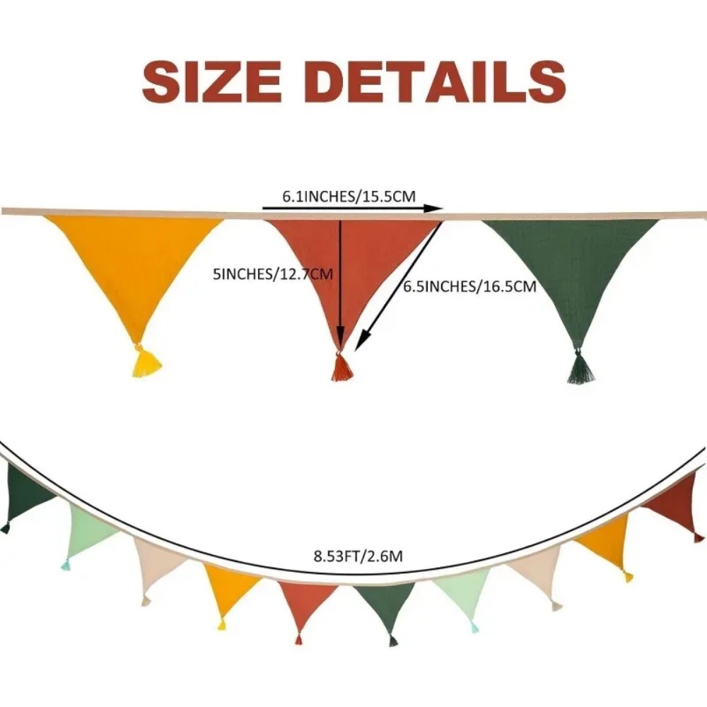 20 Buah Spanduk Bendera Kain M - Baby Nursery Bunting ulasan dan harga