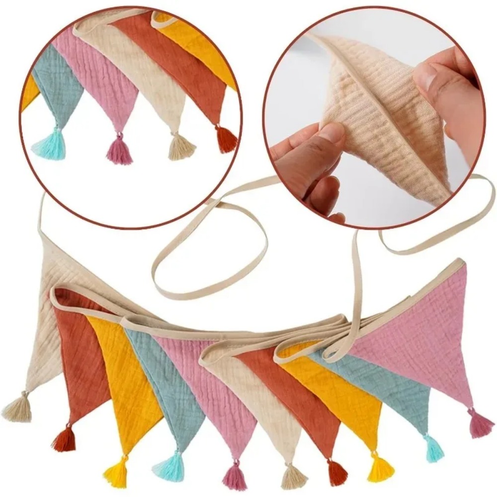20 Buah Spanduk Bendera Kain M - Baby Nursery Bunting ulasan dan harga