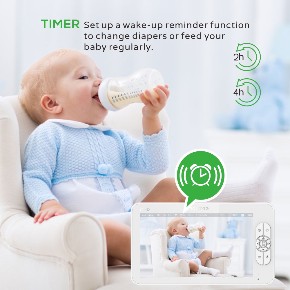7.0 Inci Monitor Bayi Video HD - Baby Monitor Split Screen ulasan dan harga
