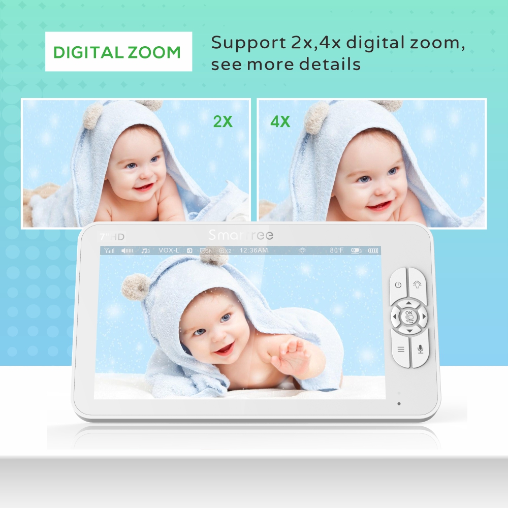 7.0 Inci Monitor Bayi Video HD - Baby Monitor Split Screen ulasan dan harga