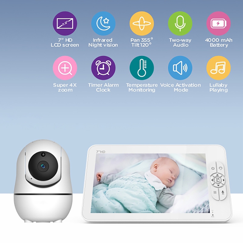 Monitor Bayi 7 Inci Layar Terp - Baby Monitor Split Screen ulasan dan harga