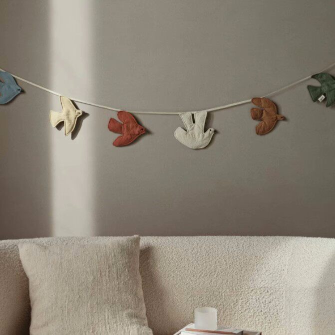 Dekorasi Gantung Burung Gaya N - Baby Nursery Bunting ulasan dan harga