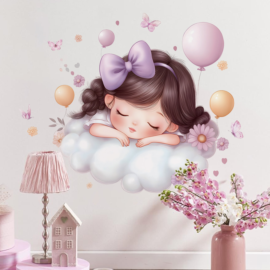 Stiker dinding kupu-kupu bulan - Baby Nursery Ideas Girl ulasan dan harga