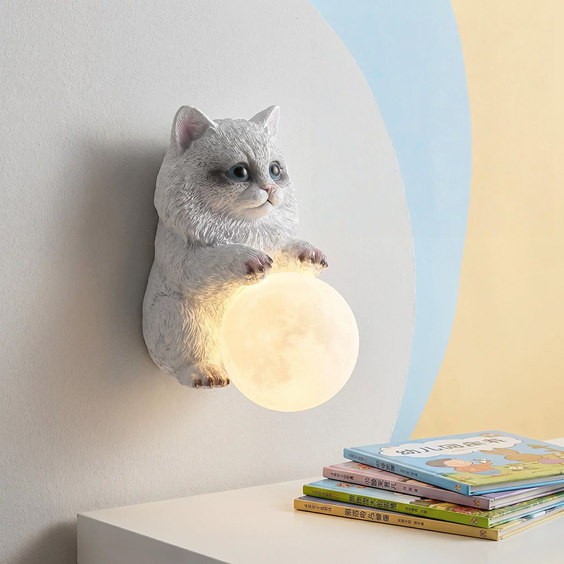Lampu Dinding Muppet Cat Moon  - Baby Nursery Knobs ulasan dan harga