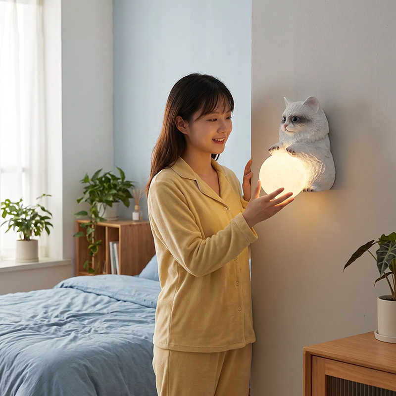 Lampu Dinding Muppet Cat Moon  - Baby Nursery Knobs ulasan dan harga