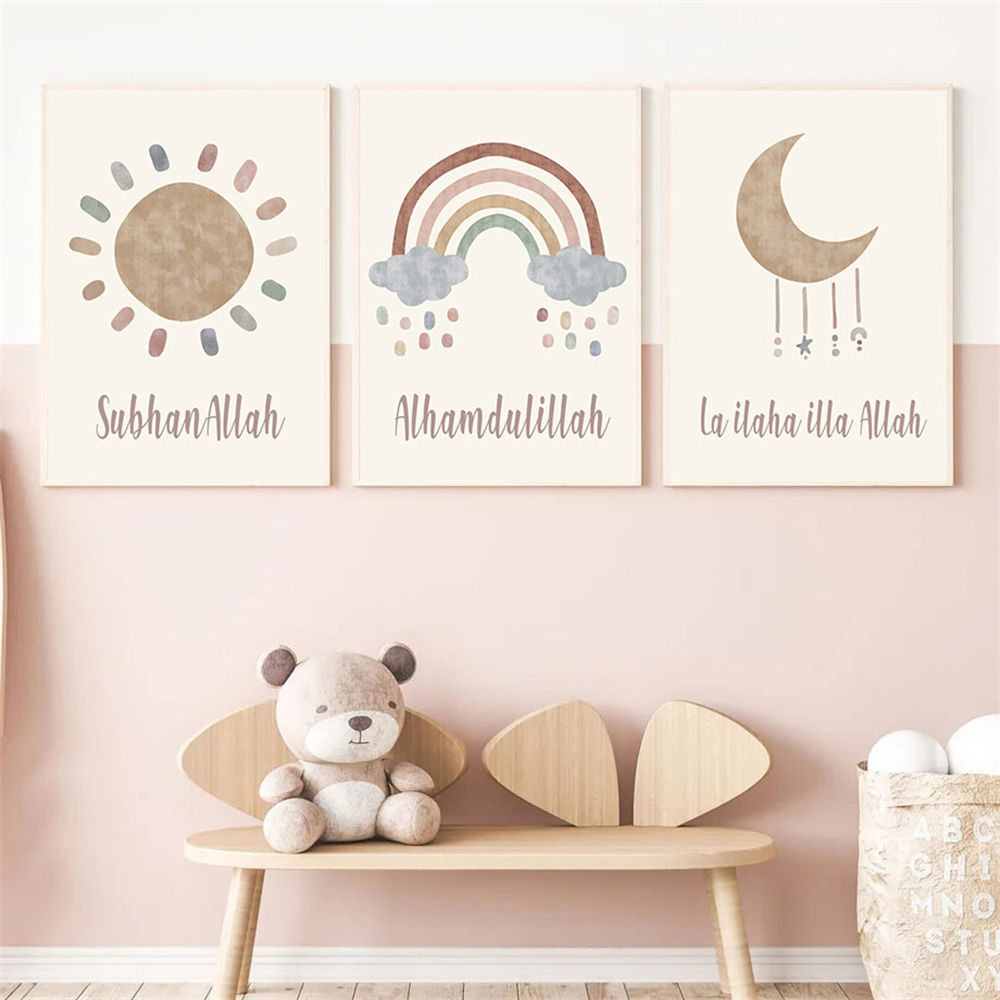 Sun Cloud poster pelangi alfab - Baby Nursery Images ulasan dan harga