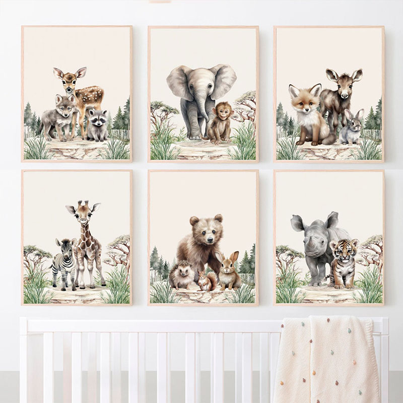1 Buah (Tanpa Bingkai) Lukisan - Baby Nursery Picture Frames ulasan dan harga